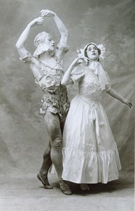 Nijinski e a Karsavina dançando no Ballet 