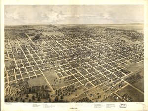 Bloomington, Illinois 1867. LOC 73693345 de A.; Chicago Lithographing Co. Ruger