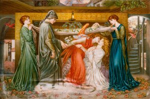 O sonho de Dante no momento da morte de Beatrice, c.1900 (óleo sobre marfim)
