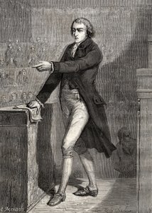 Jean-Baptiste Louvet de Couvrai, gravado por H. de la Charlerie, de "História da Revolução Francesa" por Louis Blanc (1811-82)