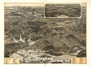 Cidade de Hingham, Plymouth County, Mass. 1885. de A. F.; Geo. H. Walker and Co. Poole