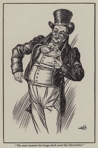 Ilustração de The Essays of Elia de Charles Lamb (litho)