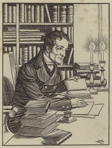 Ilustração de The Essays of Elia de Charles Lamb (litho)