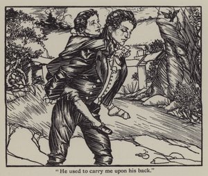 Ilustração de The Essays of Elia de Charles Lamb (litho)