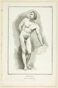 Desenho: Figura académica, da Encyclopédie de A. J. Defehrt