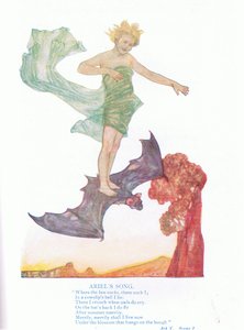Música de Ariel (The Tempest), de Tales from Shakespeare pub. por Ward Lock & Co Ltd