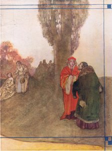 Design da capa interna, do Tales from Shakespeare pub. por Ward Lock & Co Ltd, 1930-40s de A. Jackson
