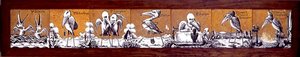 Painel de azulejos, c.1876 (meios mistos) de A. Masson