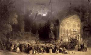 Chateau des Fleurs, The Champs Elysees, impresso por Auguste Bry (litho)