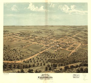 Vista aérea da Califórnia, Moniteau Co., Missouri 1869. LOC 73693471 de A. Ruger