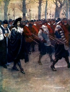 Carlos, o rei, caminhou pela última vez pelas ruas de Londres, 1649, 1905.