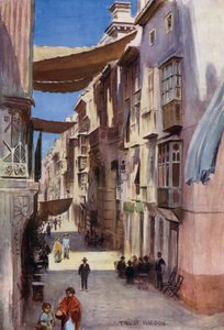 Uma rua em Múrcia (cor litho) de A. Trevor Haddon