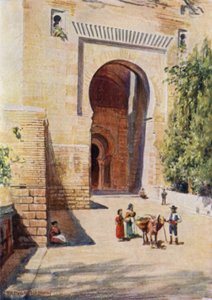 A Alhambra, Porta da Justiça (cor litho)