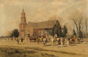 Old Bruton Church, Williamsburg, Virgínia, no Tempo de Lord Dunmore, 1893. de A. Wordsworth Thompson