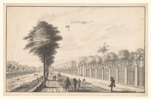O Post Rijswijk visto de Noordwijk Rijswijk (título no objeto) de A. de Nelly (attributed to)