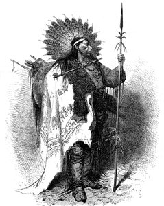 Um nativo americano, EUA, século XIX.