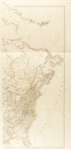 Um mapa que mostra todas as novas descobertas nas partes interiores da América do Norte