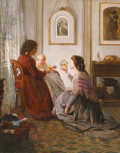 A Família Shattuck, com a avó, mãe e bebê, 1865