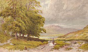 A primeira espreitadela de Grasmere a partir da estrada de Keswick (cromolito) de Aaron Edwin Penley