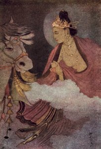 Partida do Príncipe Siddhartha (lito colorido)