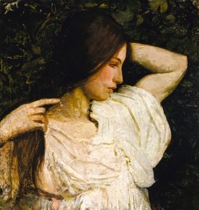 Garota arrumando o cabelo, 1918-1919.