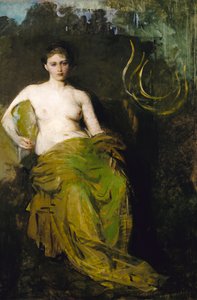 Figura meio drapeada, ca. 1885. de Abbott Handerson Thayer
