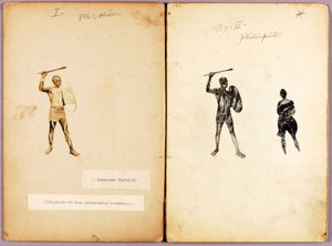 Tatuagem - Guerreiro solitário, dossier de estudo para o livro "Concealing Coloration in the Animal Kingdom de Abbott Handerson Thayer