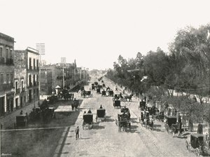 Avenida Juarez, Cidade do México, México, 1895.