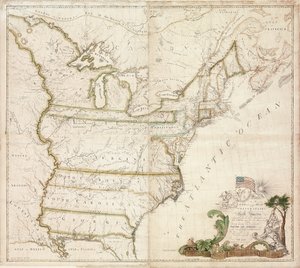 Primeiro mapa nacional da América, 1784 de Abel Buell