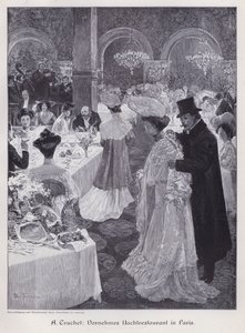 Noite num Restaurante Elegante em Paris (gravura)