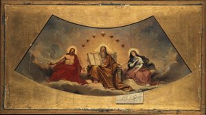 O Pai Eterno, Cristo e a Virgem Maria, ca. 1838 (óleo sobre tela)