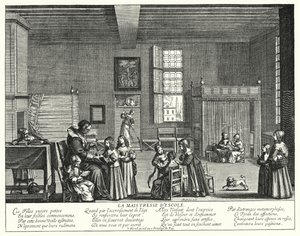 A professora (gravura) de Abraham (after) Bosse