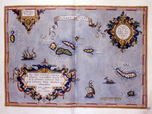 Os Açores, de acordo com o Atlas de Ortelius