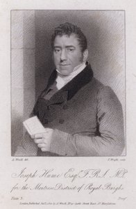 Joseph Hume, médico escocês, político e deputado radical (gravura) de Abraham (after) Wivell