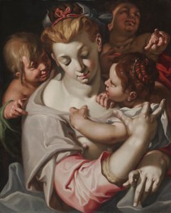 Caridade, c.1590 (óleo sobre madeira) de Abraham Bloemaert