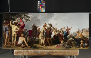 Cena de Coroação (óleo sobre madeira) de Abraham Bloemaert