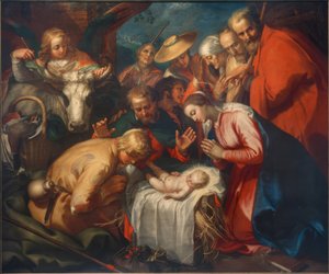 A Adoração dos Pastores de Abraham Bloemaert