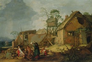Paisagem com Fazenda, 1629 de Abraham Bloemaert
