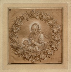 A Madonna com o Menino Jesus num Tondo de Abraham Bloemaert