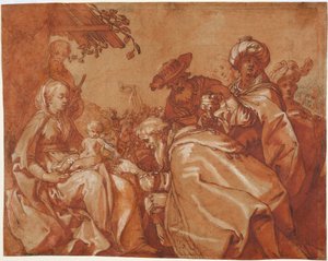 A Adoração dos Magos, 1624 de Abraham Bloemaert