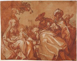 A adoração dos Magos de Abraham Bloemaert
