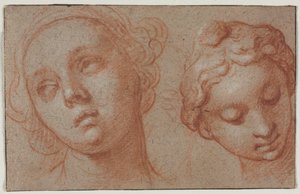 Duas cabeças femininas de Abraham Bloemaert