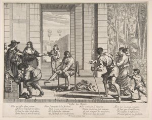 Mendigos da roupa, 1635. de Abraham Bosse
