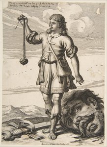 David com a cabeça de Golias, 1651. de Abraham Bosse