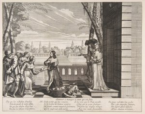 Alimentando os Famintos, 1635. de Abraham Bosse