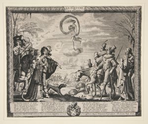 La Fortune de la France, de um conjunto de 4 gravuras de Abraham Bosse
