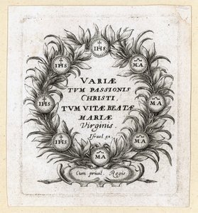 Os Milagres da Paixão. Fronticpiece para a obra de Callot ... (gravura) de Abraham Bosse