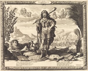Luís XIII como Hércules de Abraham Bosse