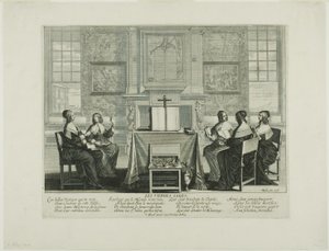 Prato Um, de As Virgens Sábias e Loucas, prato Um de Abraham Bosse