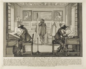 O gravador e o gravador, 1642 de Abraham Bosse